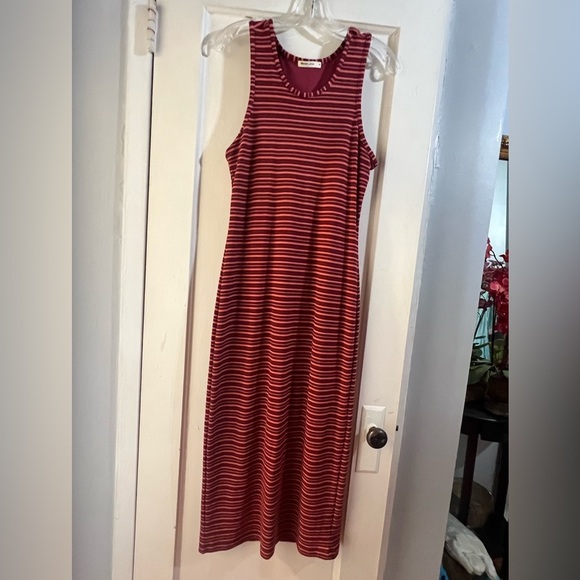 Marine Layer Lexi Striped Midi Dress M - Picture 3 of 12